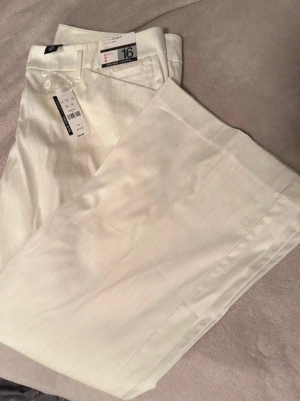 New York & Company Women’s White Dress Pants - Wide Leg